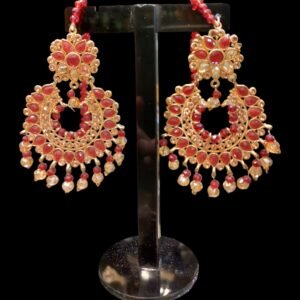 Crimson Crescent earrings