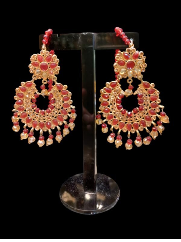 Crimson Crescent earrings
