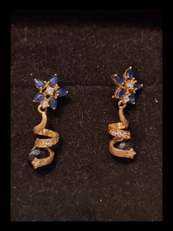 Sapphire Vortex Earrings