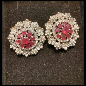 Crimson Daisy earrings